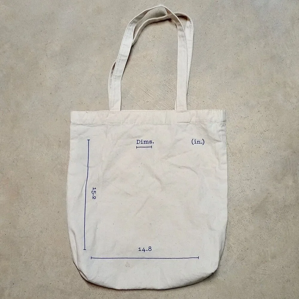 BAGGU x Dims Furniture Tote Bag Cross Stitch Garden Embroidered